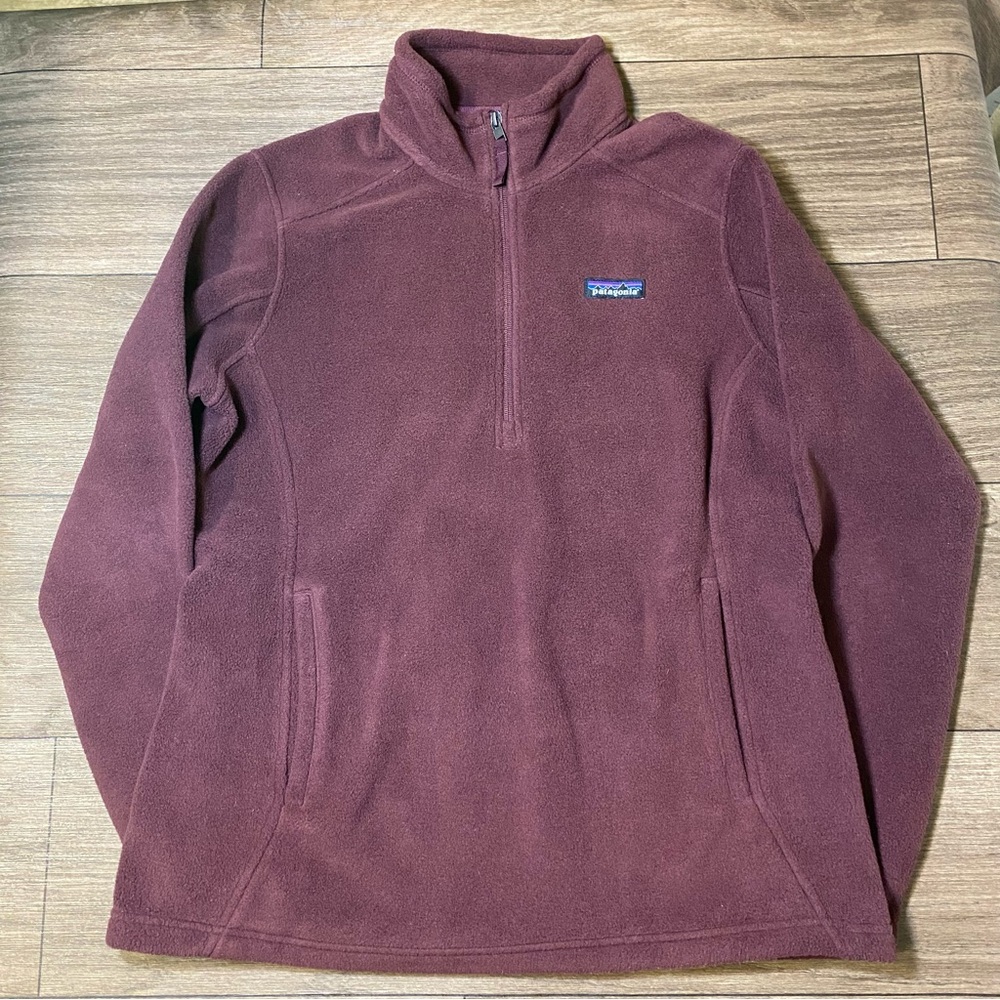 Burgundy maroon Patagonia Full-zip Synchilla Jacket